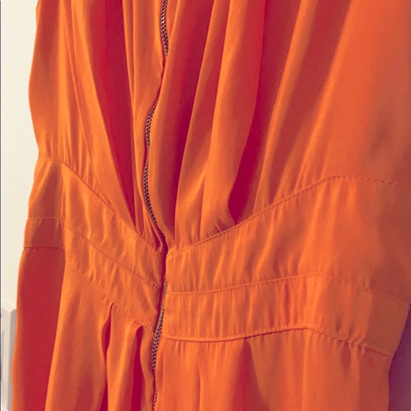 Bar III neon orange zipper dress - Picture 4 of 6